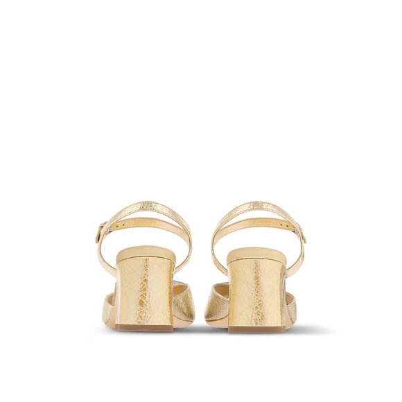 Louis Vuitton Shimmering Gold Sandals - Picture 2 of 12